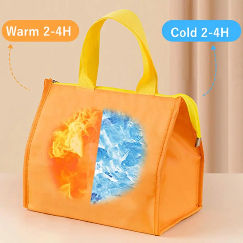 Portable Thermal Lunch Box Bags Large Capacity Oxford Cloth Food Storage Handbags Travel Picnic Pouch Insulated Cooler Bento Bag