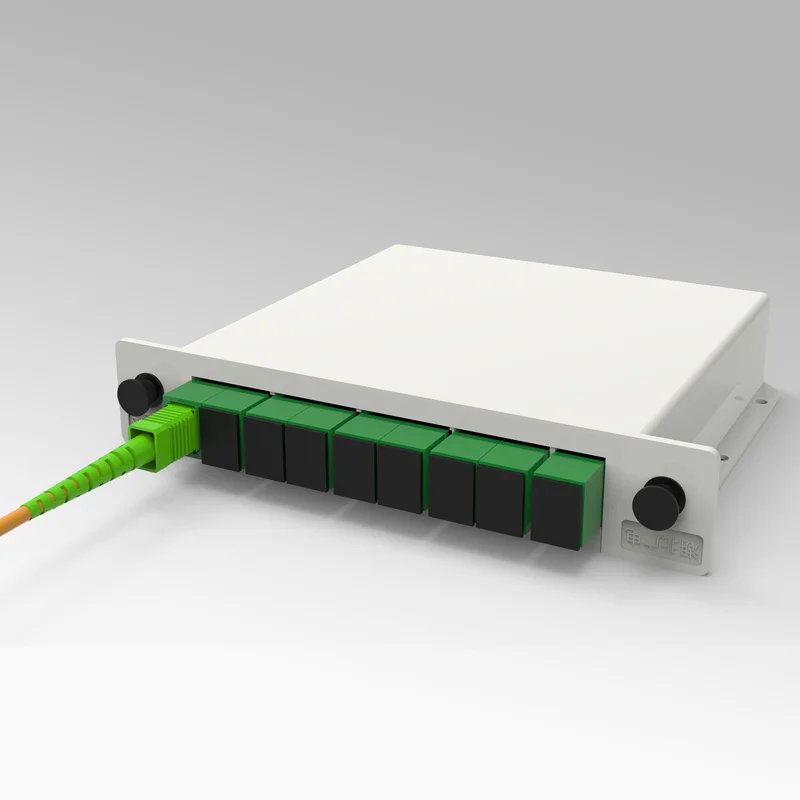 مقسم الألياف الضوئية 1-2 1-4 1-8 1-16 SC APC صندوق كاسيت المكونات في نوع الفاصل البصري