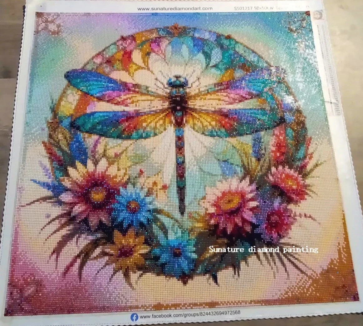 Sunature Full Sunshine Diamond Painting Art Full Square Round Drills Dragonfly Diamond Painting Kits Sunshine And AB Drills (5-1