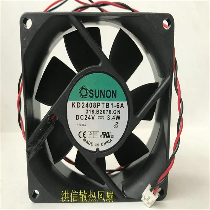 

Оригинальный двухпроводной инверторный охлаждающий вентилятор SUNON KD2408PTB1-6A DC24V 3,4 Вт 8025