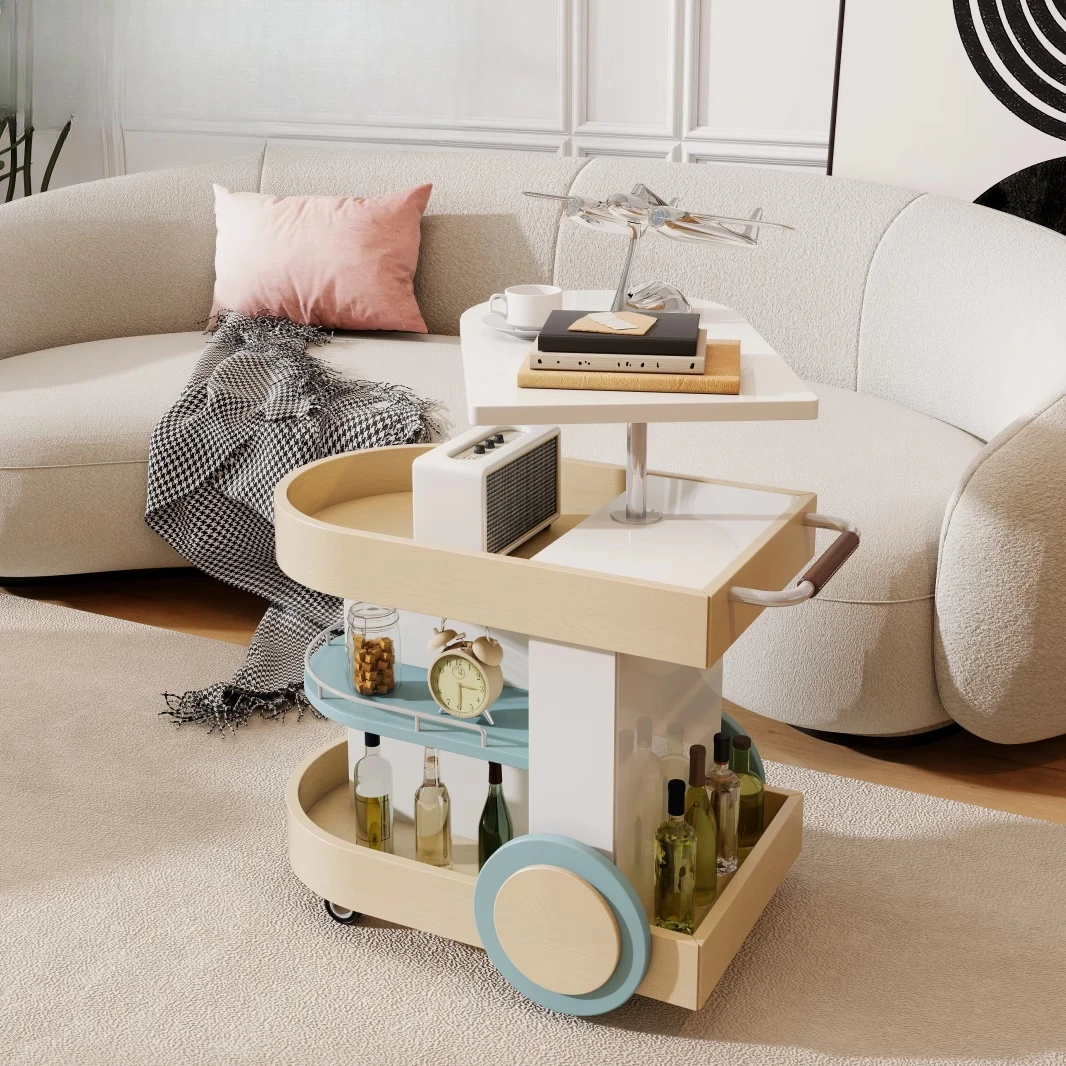 

Mobile snack cabinet, sofa side, study trolley, bedroom bedside table, movable storage cabinet