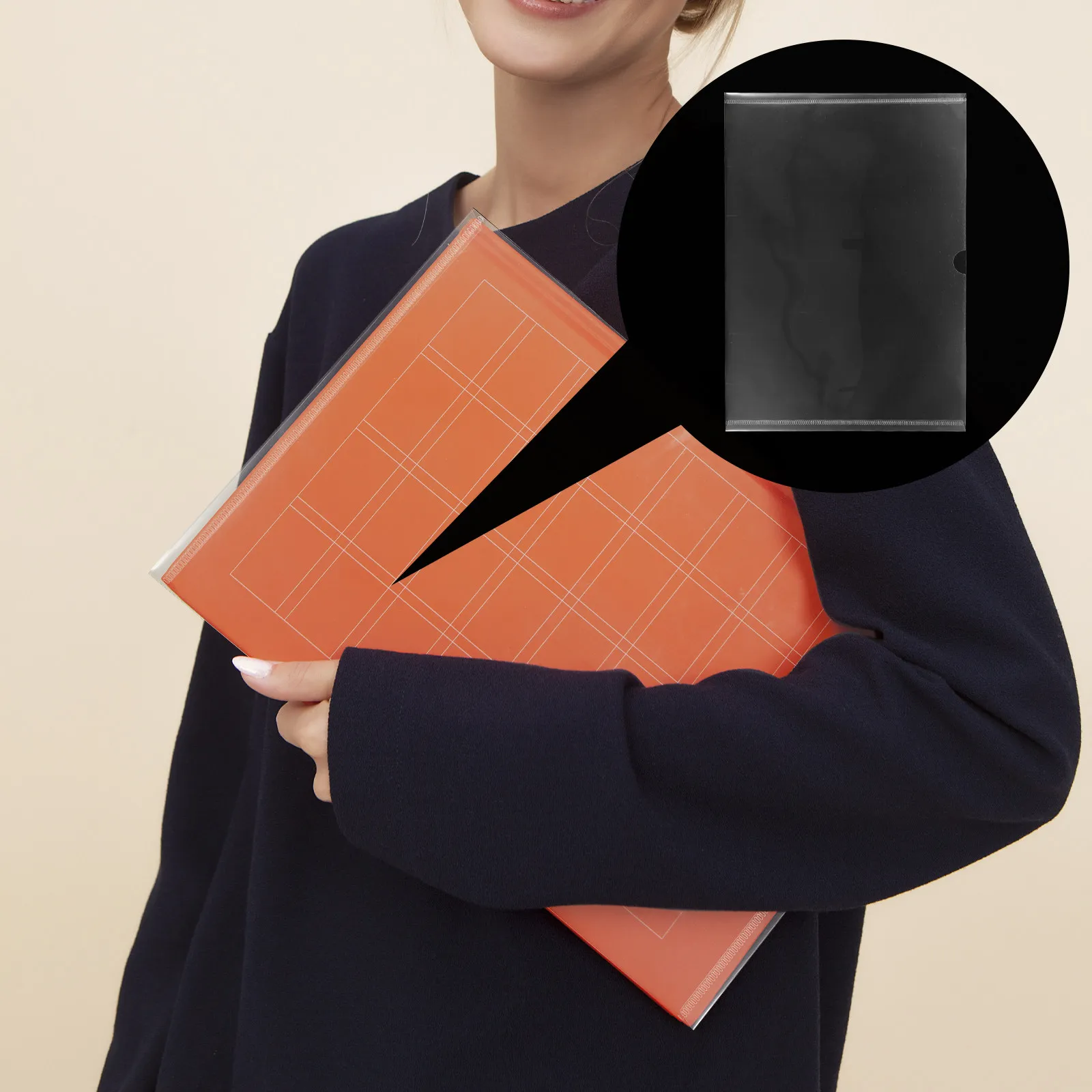 Clear Plastic Document Folder 10 Pack Office File Organizer for Papers Halloween Christmas Storage
