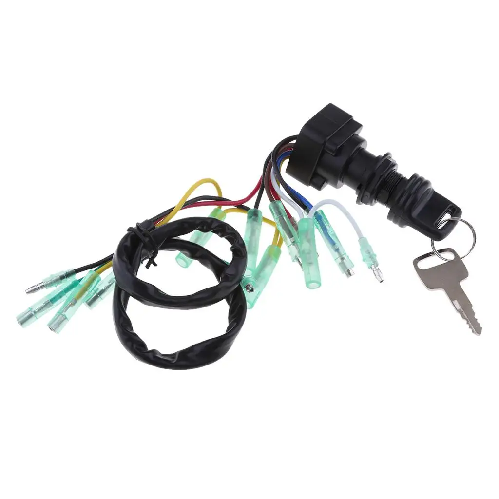 Control Box Ignition Switch Key New Marine Plastic Wiring Replacement Accessory for Outboard Boat Motor Users