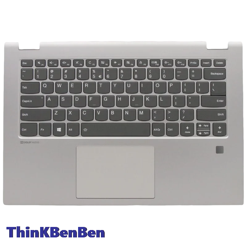 

US English Grey Keyboard Upper Case Palmrest Shell Cover For Lenovo Ideapad C340 14 Flex 14 14API 14IML 14IWL 5CB0U42112