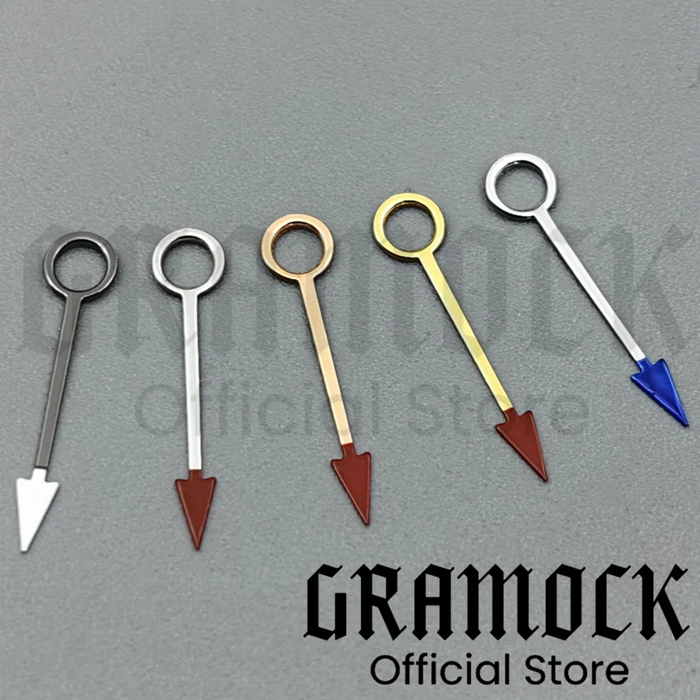 Gramock No Luminous NH34 GMT Silver Red Blue Rose Gold Black Gold GMT Hands 13MM Fit For NH34A 4R34 Movement Replacement Parts