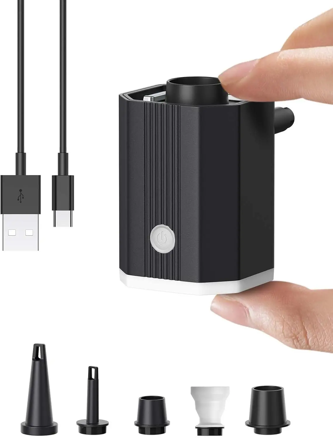 

Портативный воздушный насос, непрозрачный аккумулятор 1600Mh с Usb-кабелем, перезаряжаемый, для надувных поплавков для бассейна, игрушек, уличных воздушных кроватей, вакуума