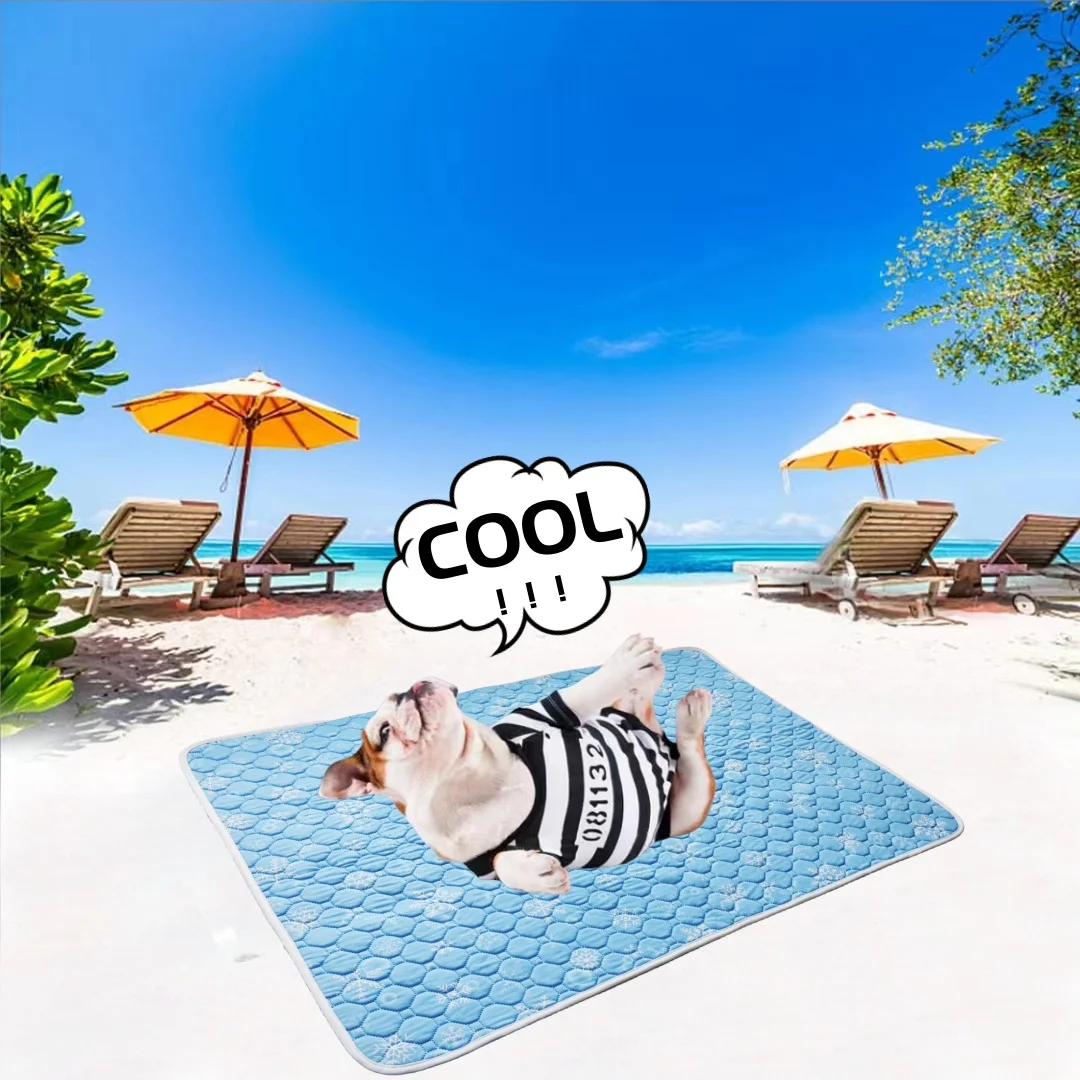 

1pcs Summer Cooling Dog Urinal Pad Washable Reusable Pet Pee Mat for Dog Cat Ice Silk Blanket Sofa Breathable Pet Dog Bed Mats