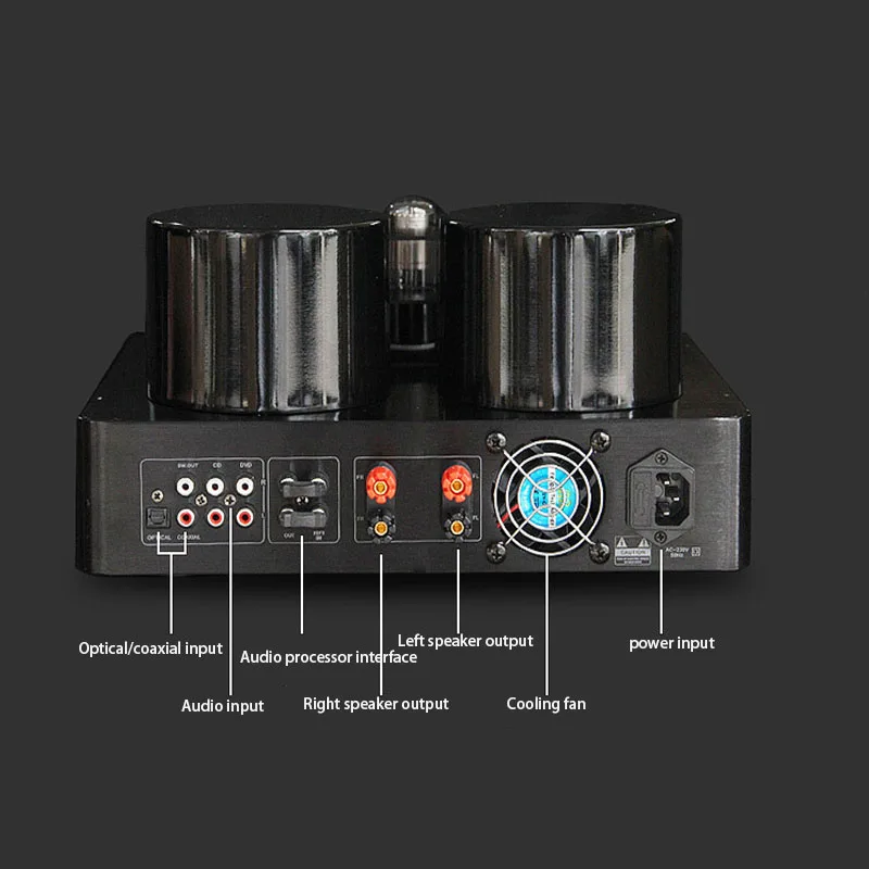 【HOT】220V 200W*2 HiFi Wireless Blueteeth Tube Amplifier USB High-power Fever Vacuum Audio Home Music Sound Speaker Amplifiers Pl