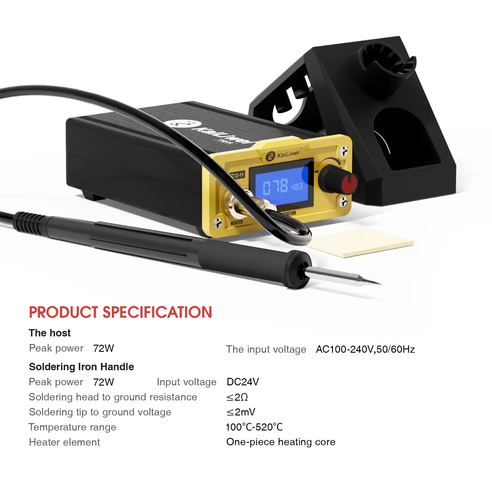 Kailiwei T12 STM32 Digital Soldering Station Fast Hot Electronic Soldering Iron OLED PCB Phone Board Welding Repair Tool