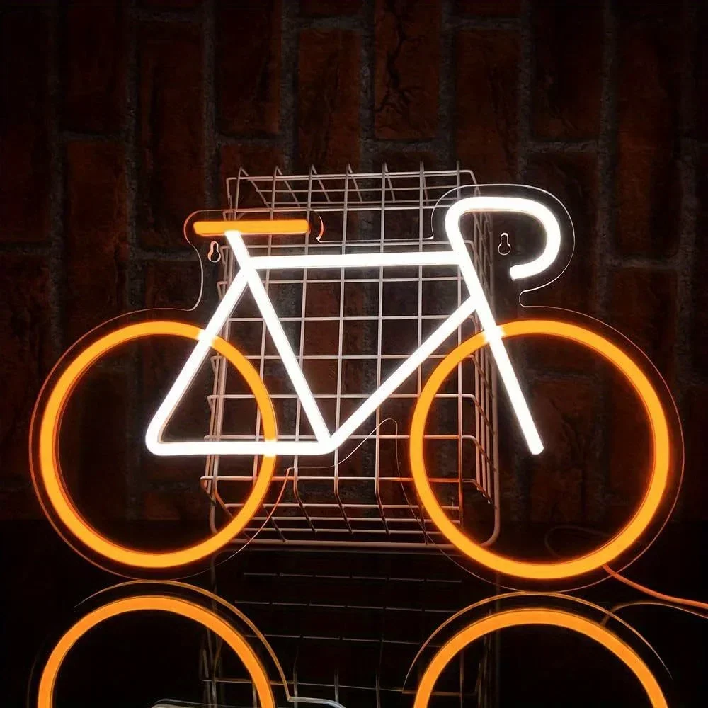 Bicycle Neon Sign for Wall Decor USB-powered Neon Sign for Bedroom Restaurant Bar Decoration Bicycle Garage Decor Neon Sign Gift