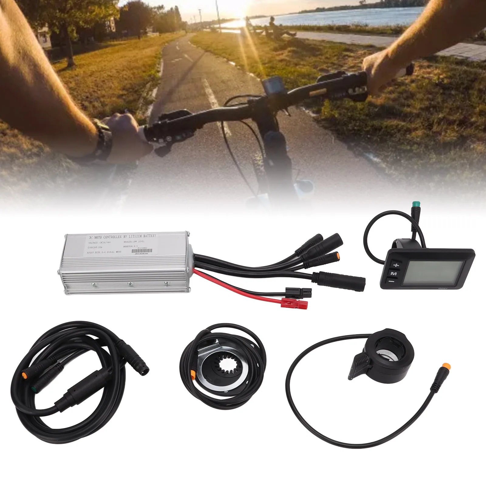 

Контроллер двигателя электрического велосипеда 22А водонепроницаемый алюминиевый сплав 36 В/48 В комплект модификации электромобиля