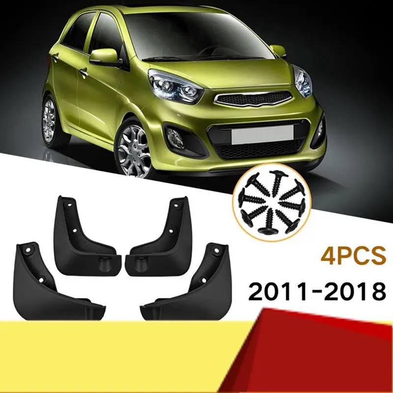 

4Pcs Car Mud Flaps For Kia Picanto 2011-2018 Mudguards Fender Mud Guard Flap Splash Flaps Accessories-M53K