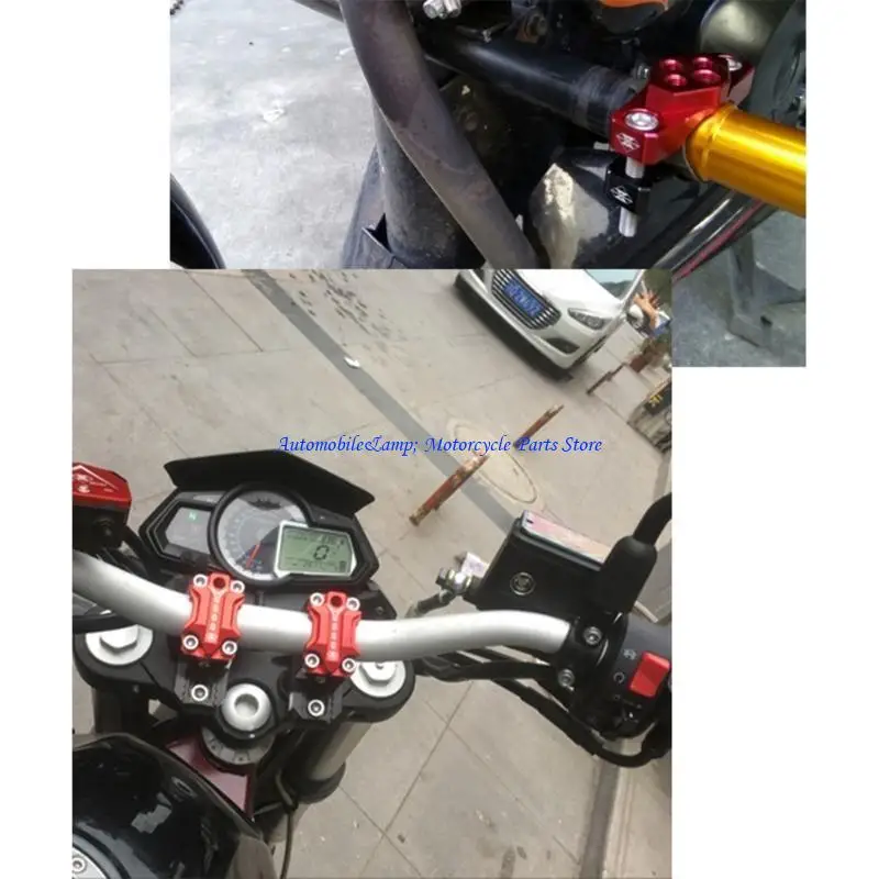H7BD Motorcycle Multifunction Handlebar Bumper Clamp Bracket Adapter 32-54mm for LED