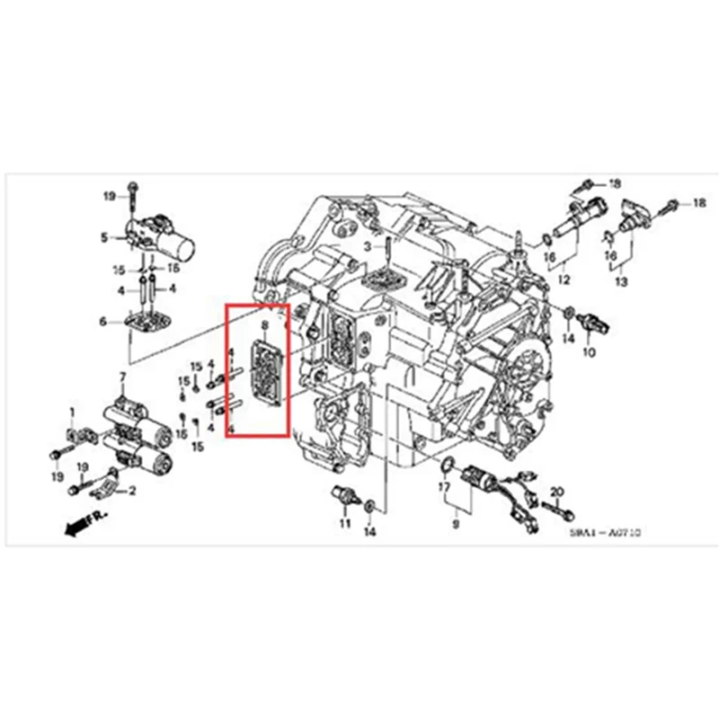 

3X прокладка линейного соленоида автоматической коробки передач для Honda Accord Civic CR-V Odyssey 2002-2013 28262-PRP-000-A97E