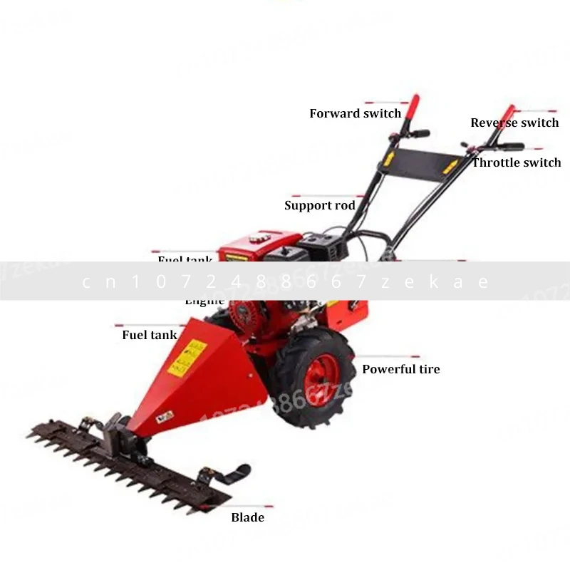 Gas Four-wheel drive lawn mower,gas hand-pushed orchard cutting and pruning machine