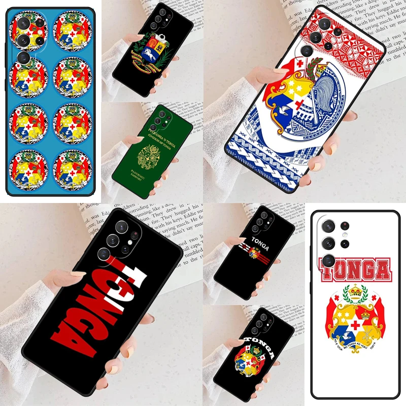 Tongan Coat of Arms Tonga Cell Phone Case for Samsung Galaxy S26 Ultra S25 S24 S23 S22 S21 S20 Note10 Cover
