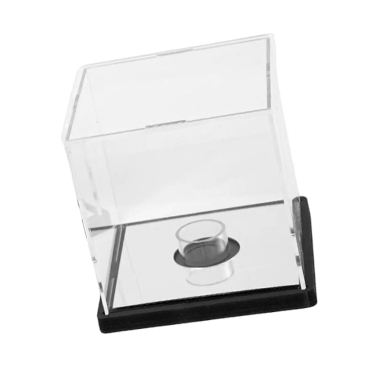 

Clear Baseball Display Case Acrylic Holder Box with Mirror Back Collectible Dustproof Storage for Offices or Homes