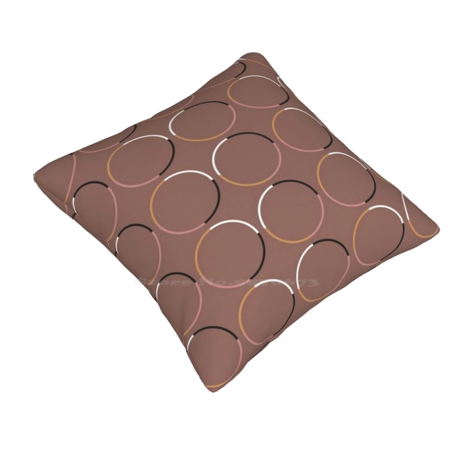 We Perceive | Nordic Minimal Circle Pattern In Soothing Mocha Color Home Sofa Car Cushion Cover Pillowcase Weperceivestyle