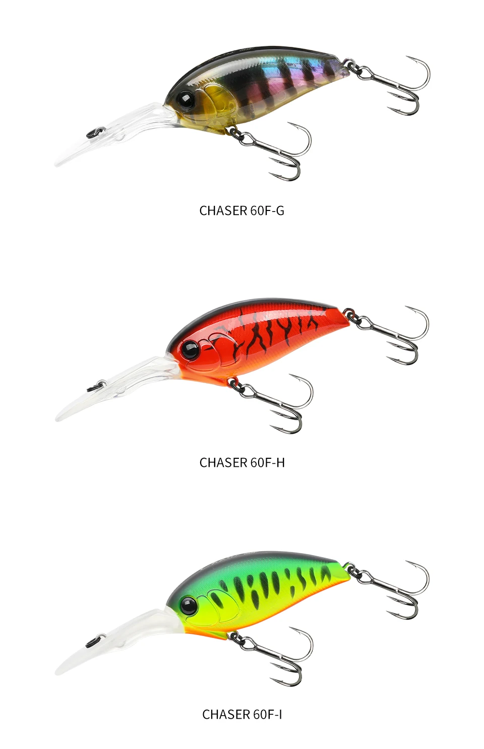 TSURINOYA 60F Kurbelköder Angelköder 60 mm 16,6 g CHASER 0–3 m langer Wurf schwimmender künstlicher harter Köder Bass Pike Ajing Kurbel – Detail 17