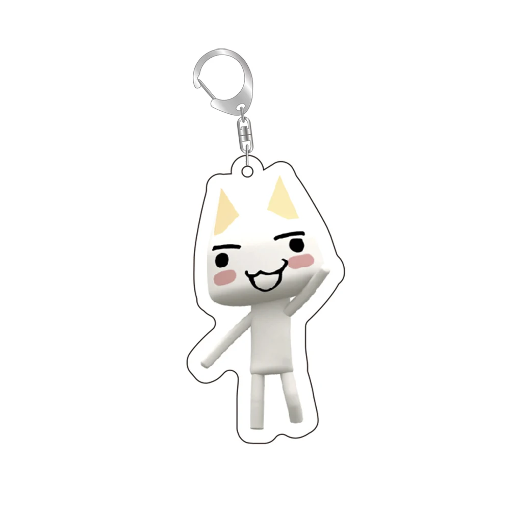 Inoue Toro CUTE Cat Keychain Cartoon Game Acrylic Key Chain Ring Bag Backpack Charm Car Pentend Keyring Friends Gift Jewelry