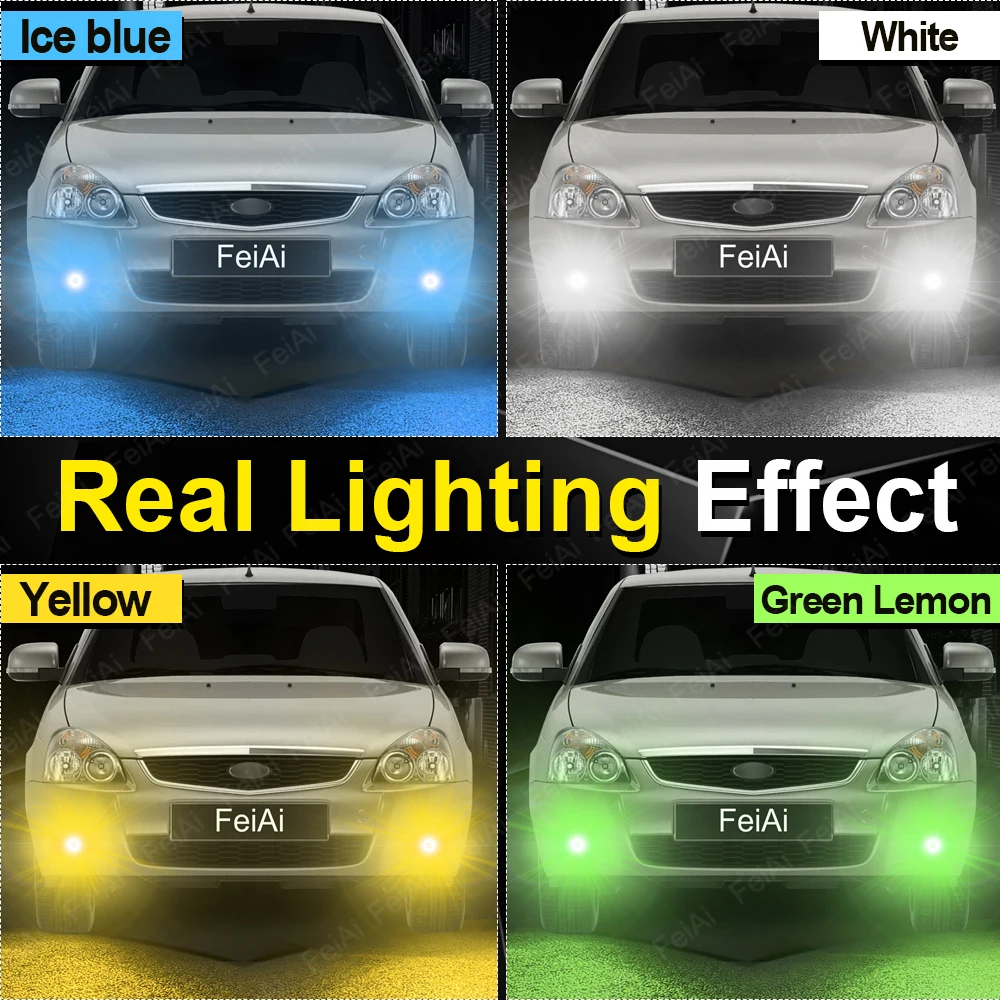 لادا بريورا أضواء الضباب LED الجبهة الضباب الخفيف بريورا 2171 2170 2172 اكسسوارات ثنائي اللون أبيض أصفر الليمون الأخضر العنبر الأزرق