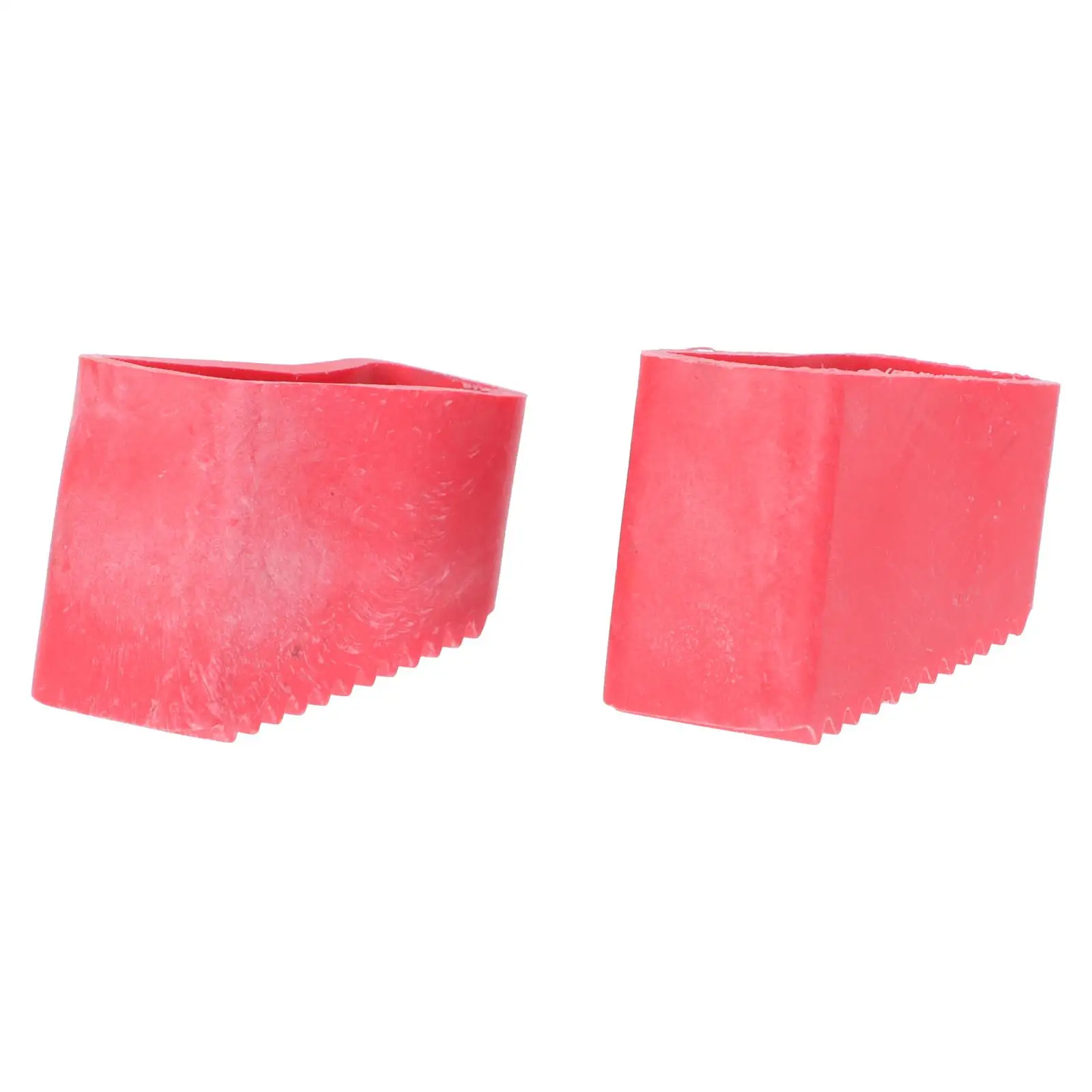 

2 Pcs Anti Slip Ladder Feet Protectors 5x2 Red Slope Rubber Pads Durable Foldable Construction Tools Accessories Floor Mats