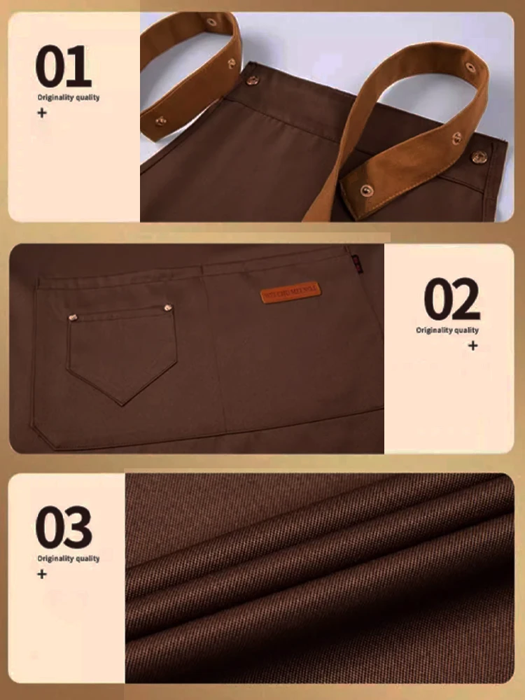 케이터링 작업복 세트 레스토랑 주방 앞치마 요리 모자 바베큐 베이킹 밀크티 카페 뷰티 네일 스튜디오 유니폼 가정용