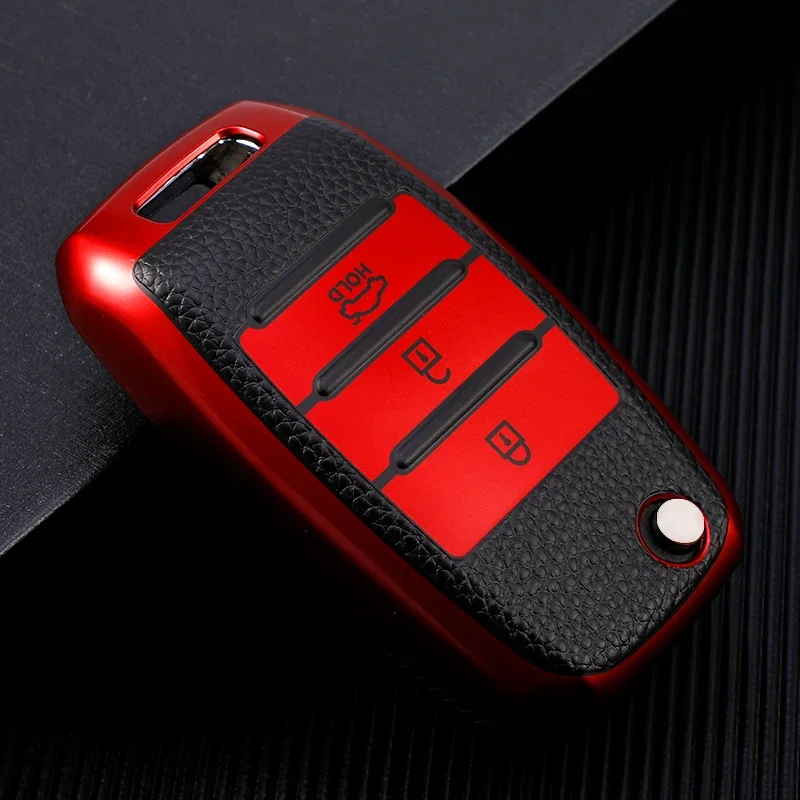 TPU Leahter Car Flip Key Case Protective Cover Shell Holder for KIA Sid Rio Soul Sportage Ceed Sorento Cerato K2 K3 K4 K5