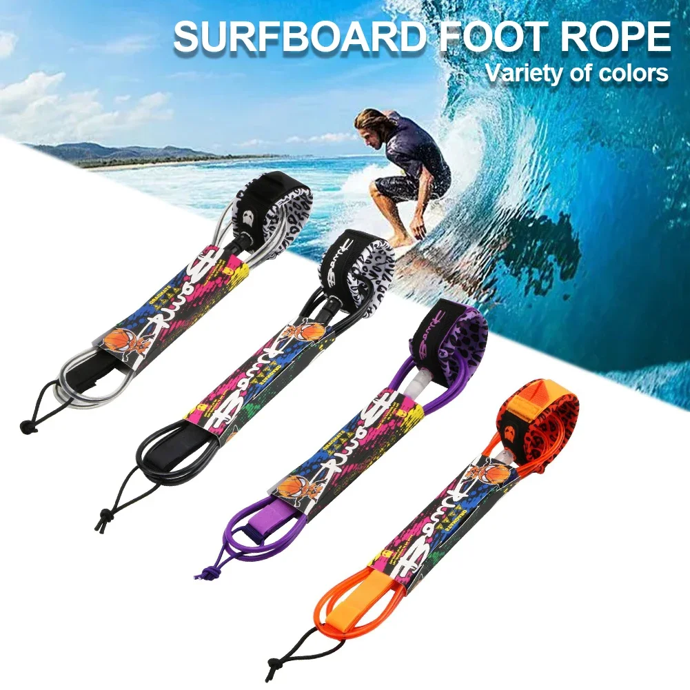 6-12ft Surf Leash SUP Leash Surf Leg Rope Surfboard Leash TPU Stainless Swivels Inflatable Paddle Board Longboard Foot Rope