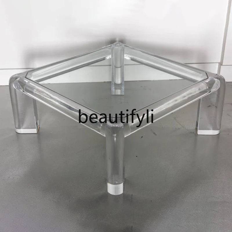 

Simple modern acrylic glass coffee table Light luxury transparent coffee table Tea table