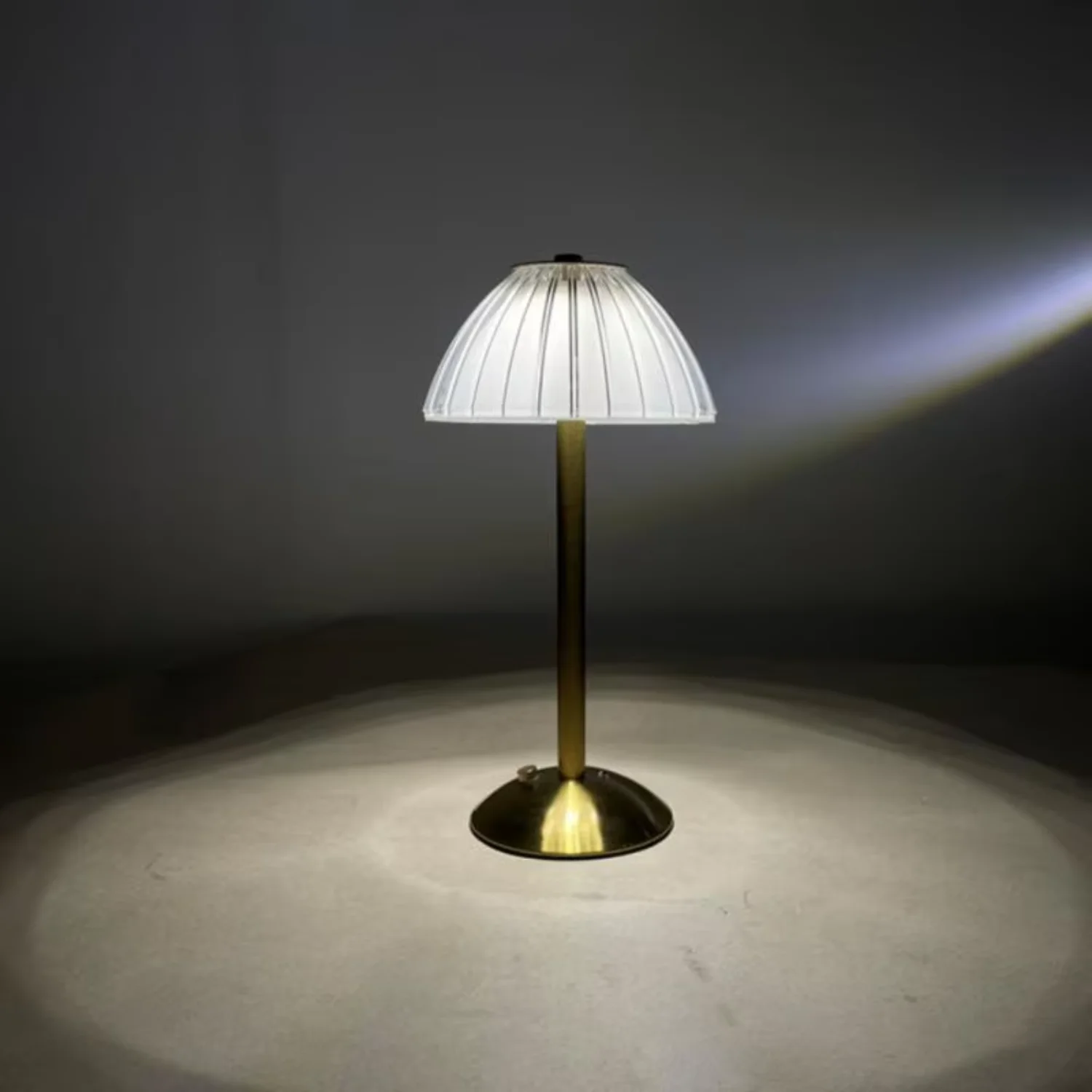 

Nordic Crystal Rechargeable Table Lamp Dimmable Golden Desk Living Room Bedroom Hotel Bedside