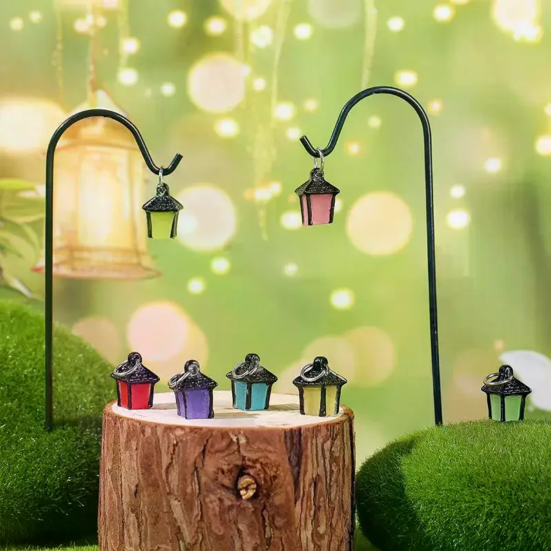 6pcs Garden Miniature Decorative Stakes, Glow-in-the-Dark, Bonsai Mini Decorations, Party Crafts