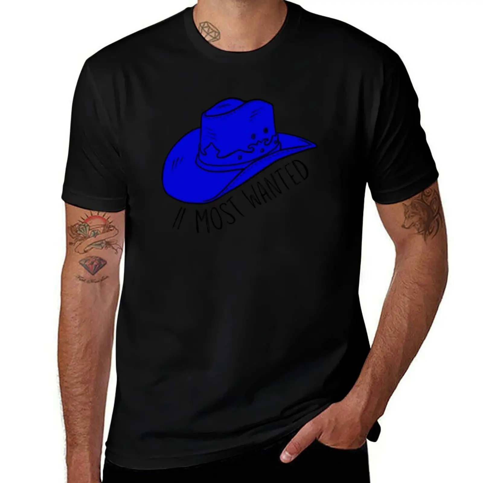 

two most wanted - in blue cowboy carter aesthetic for book lovers T-Shirt t shirts for man cotton T-Shirt