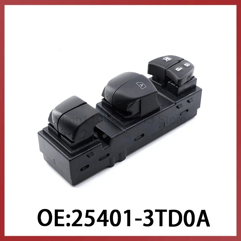 

25401-3TD0A подходит для переключателя регулировки стеклоподъемника передней правой двери Nissan.