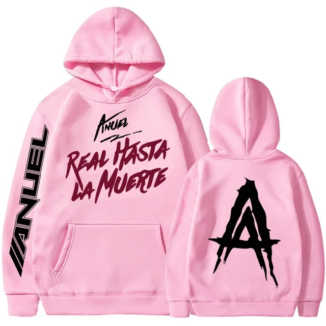 Autumn Wool Unisex Hoodie Anuel AA Real Hasta La Muerte Printed Sweatshirt Streetwear Rapper Loose Pullover Casual Hooded Top