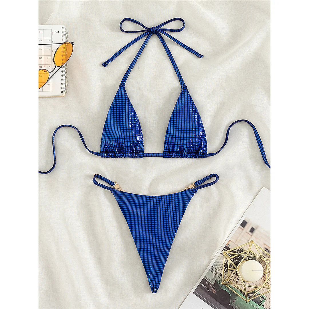Sexy Diamond Extreme String Mini Micro Bikini Damen-Badebekleidung, zweiteiliger Bikini-Set, Badeanzug, Badebekleidung, Modell V5180 – Detail 23