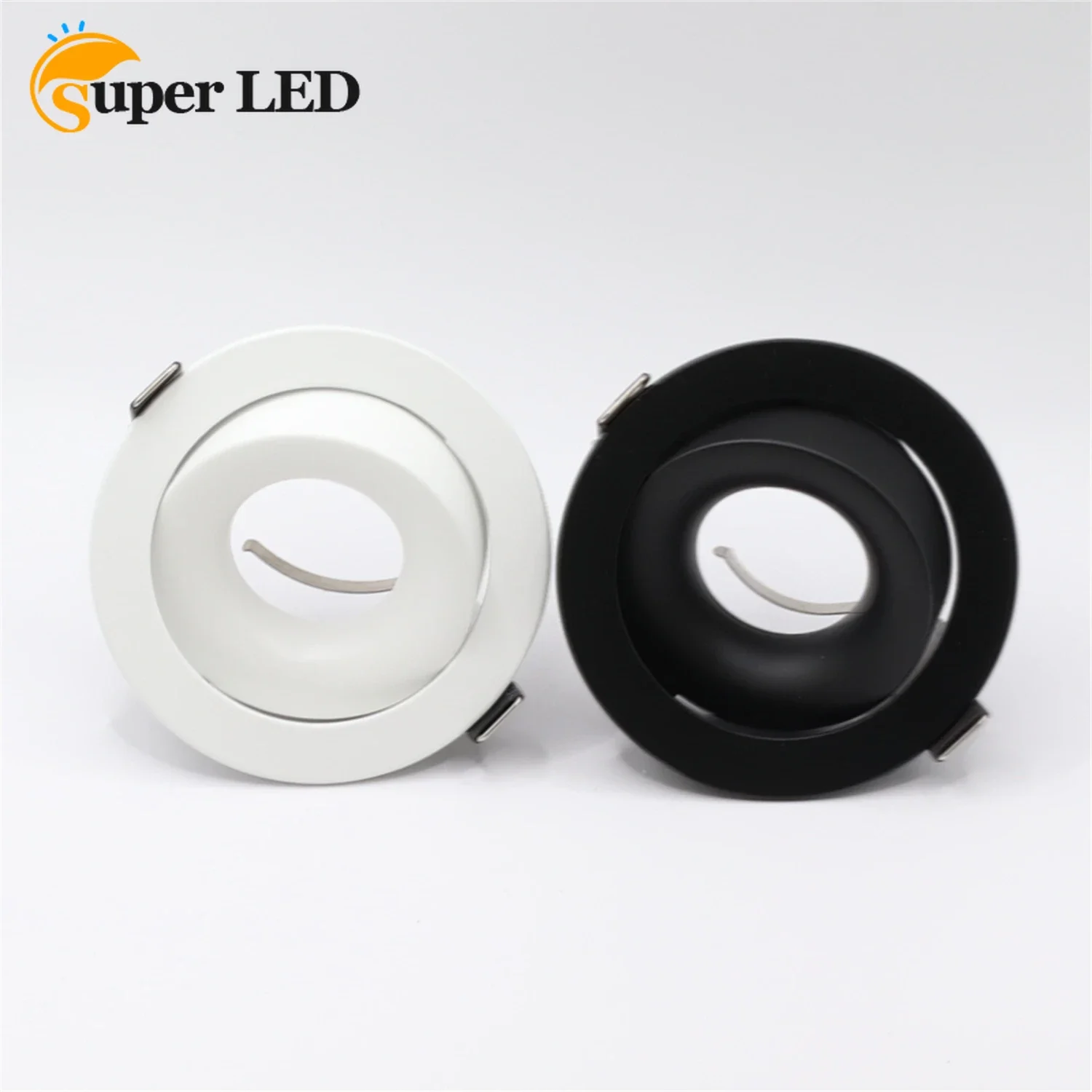 

Round Recessed Ceiling Adjustable Frame MR16 GU10 Bulb Fixture Downlight Holder Cutout 95mm Fixture Frame