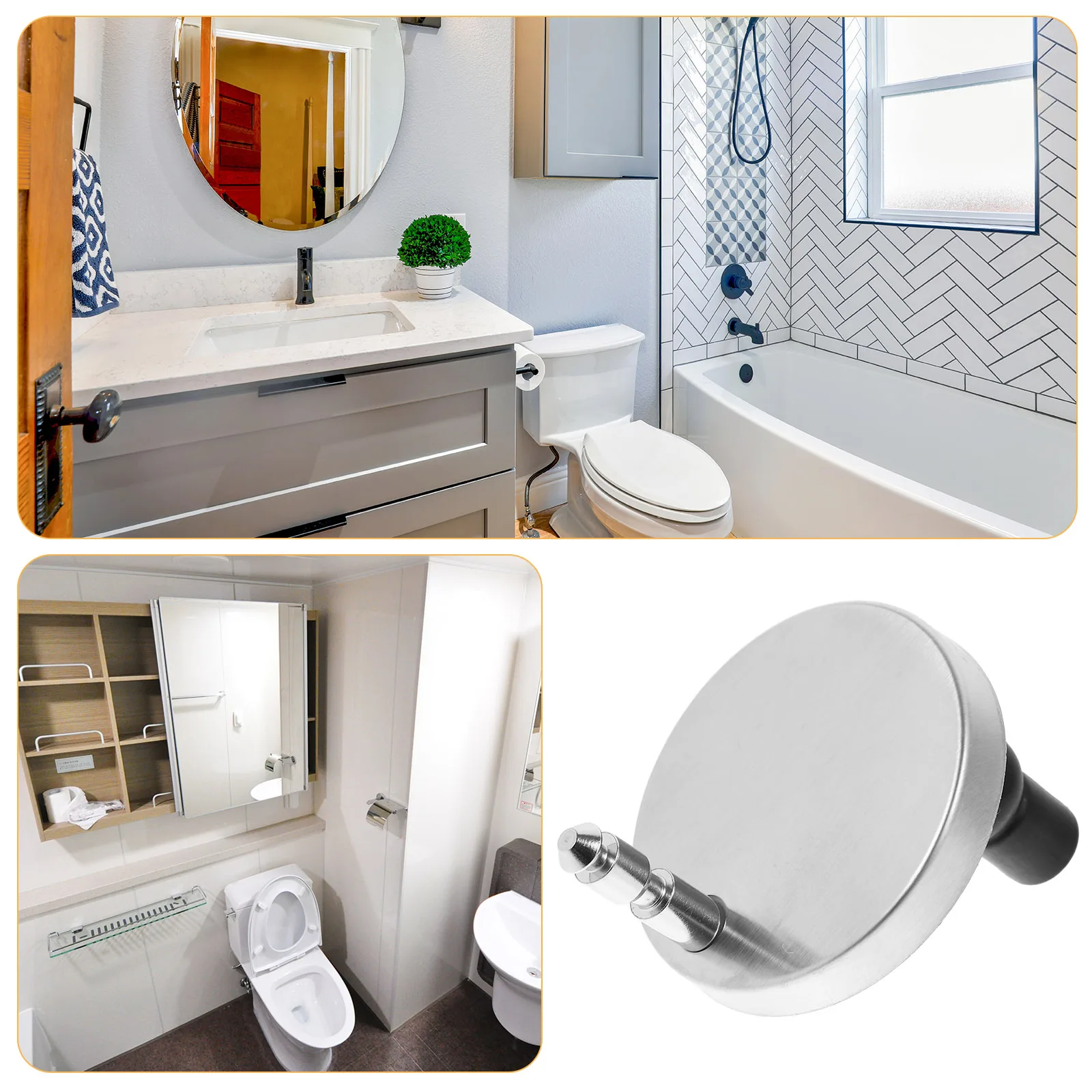 

2 Sets Toilet Seat Accessories Stainless Steel Hinges Screws Kit 60mm Q Feet A Type Replacement Parts Fixing Bolt Toilet Seat