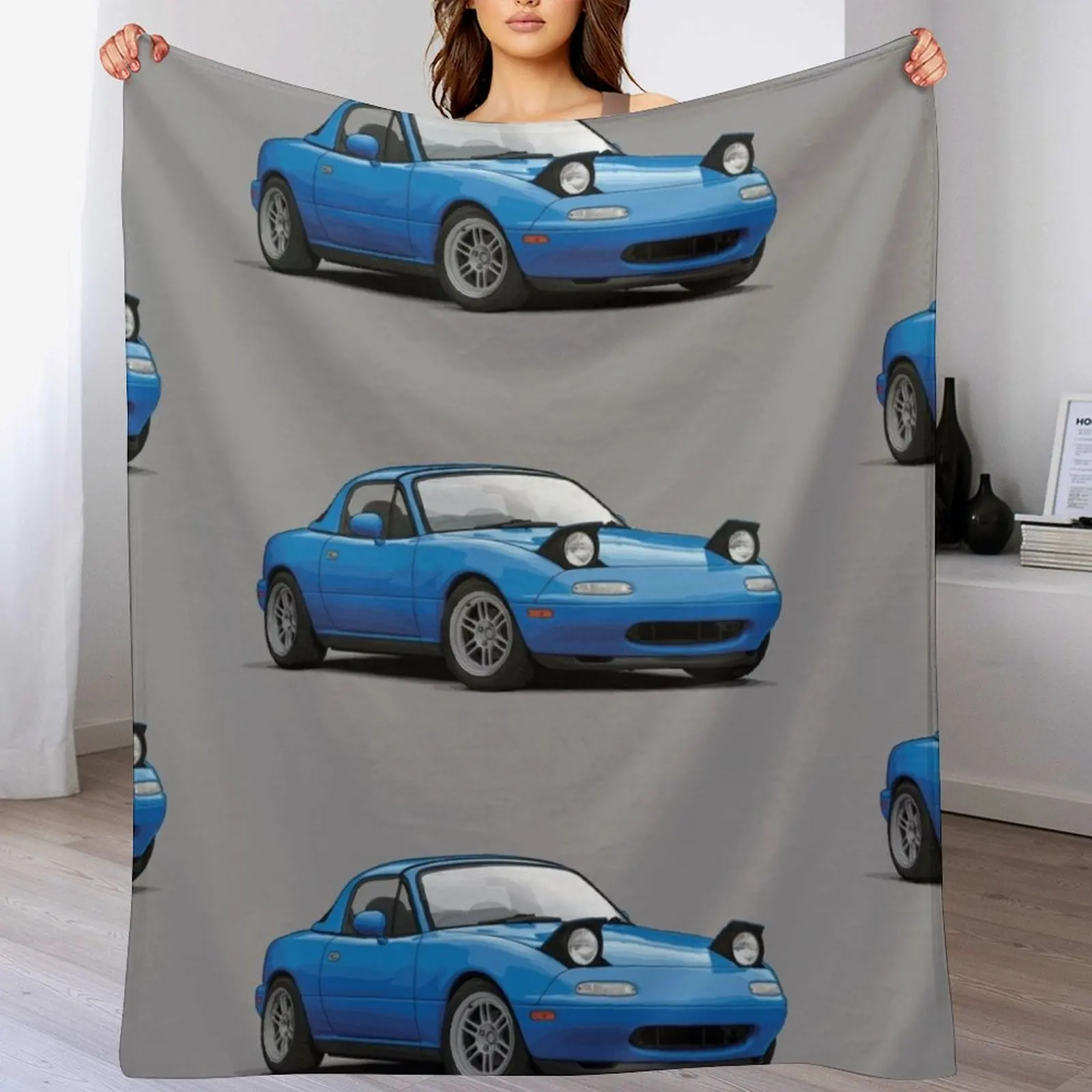 

Mx5 / Miata NA MK1 illustration Throw Blanket Portable Lightweight Blanket for Travel Camping