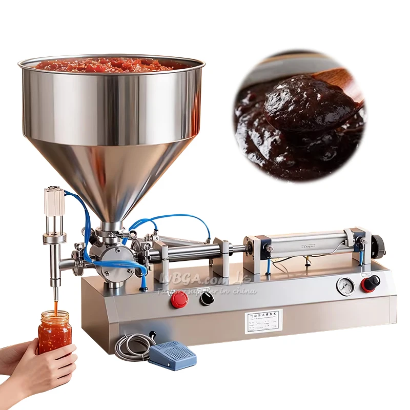 LY Semi-Automatic Tabletop Paste Filling Machine Quantitative Filling Up To 20L 30L and Cleaning Function for Honey and Ketchup