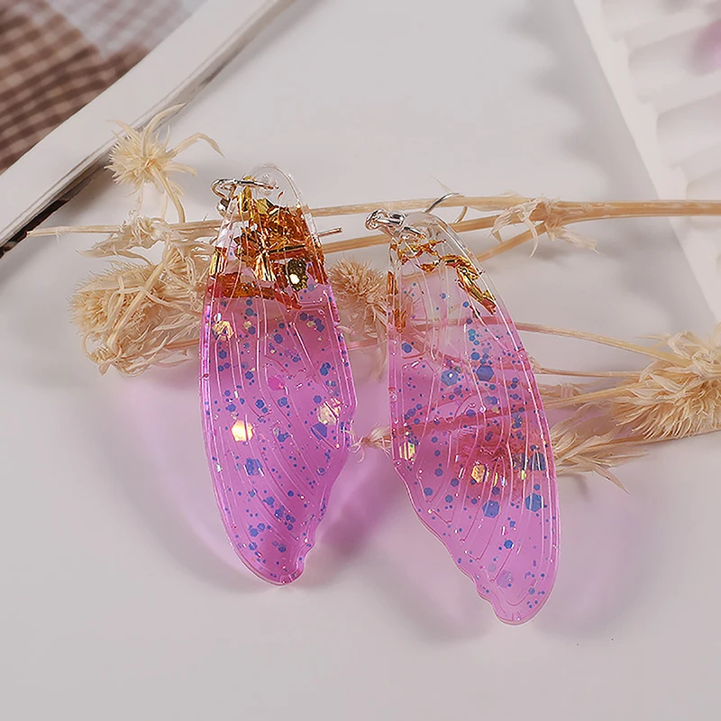 DIY Butterfly Wing Earrings Pendant Silicone Molds With Hole Jewelry Keychain Necklace Charms Ornament Epoxy Resin Casting Mould