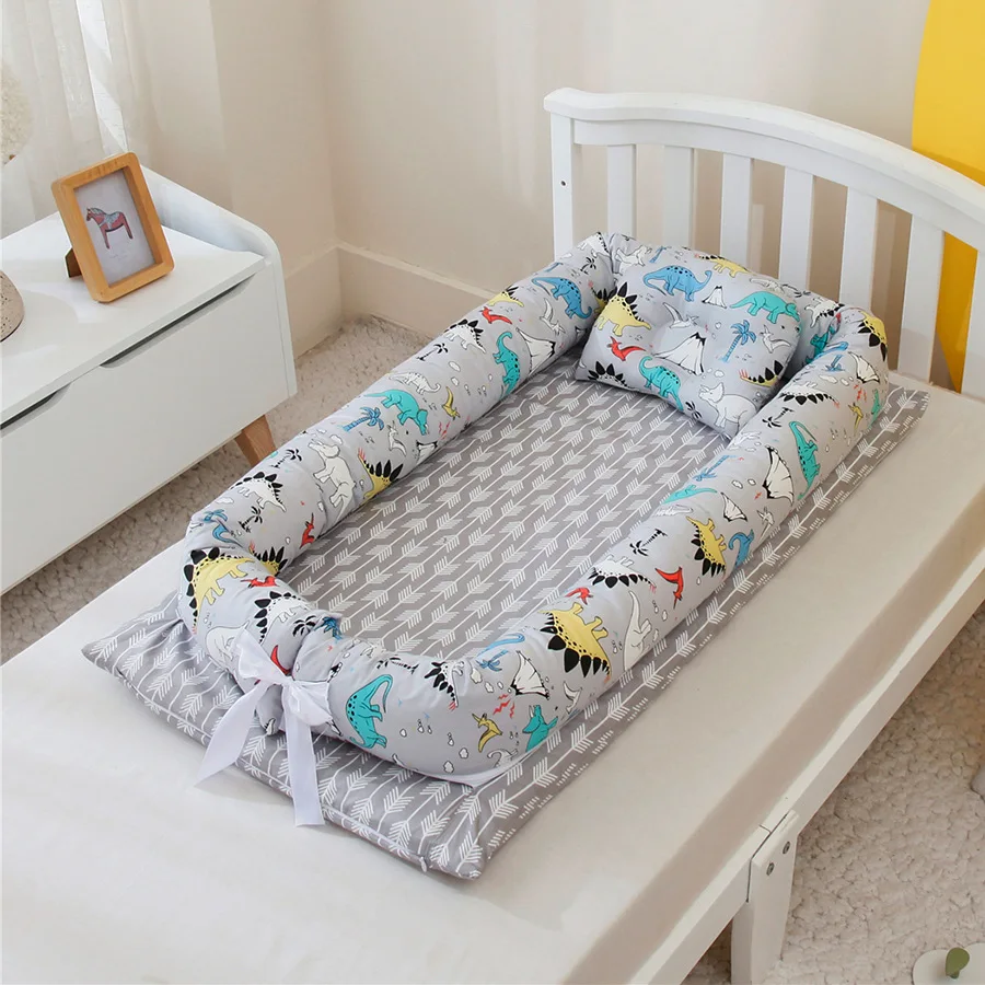 Soft Breathable Baby Bed Portable Baby Lounger Sleeping Newborn Cotton Baby Nest