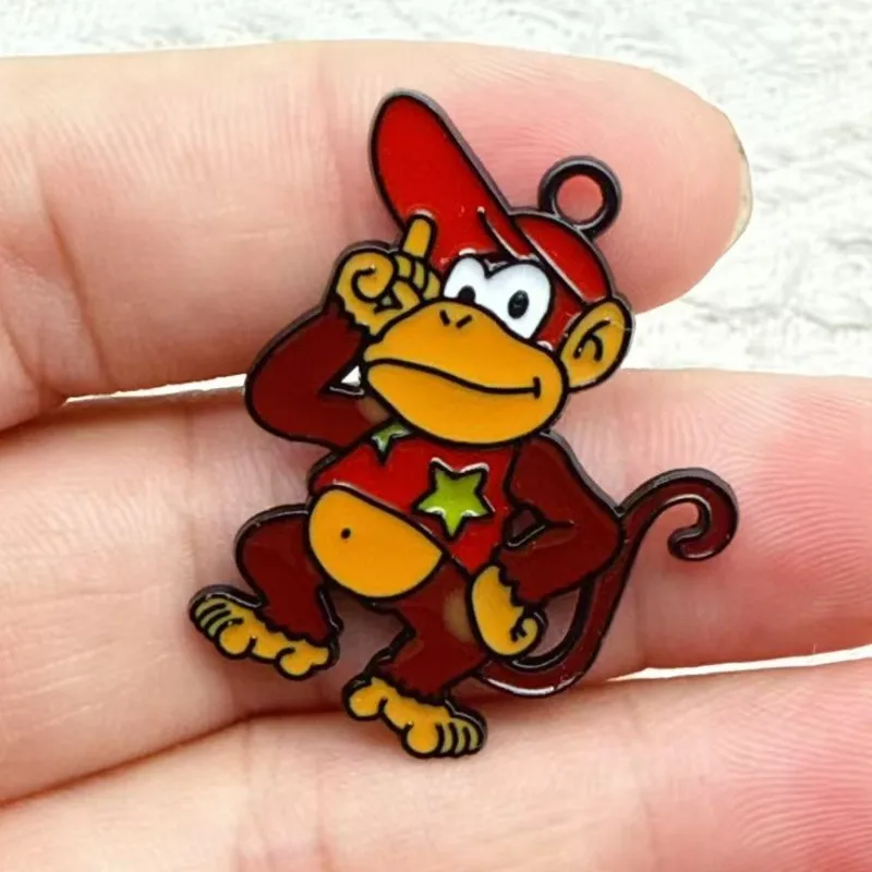10pcs Cartoon Enamel Charms Charm For Jewelry Making Earring Pendant Bracelet Necklace Accessorys