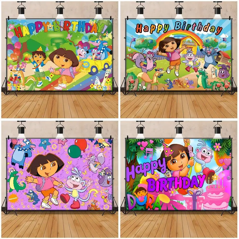 Fondo de fotografía con ventana y chimenea para cumpleaños, fondos para estudio fotográfico D-Dora The E-Explorer