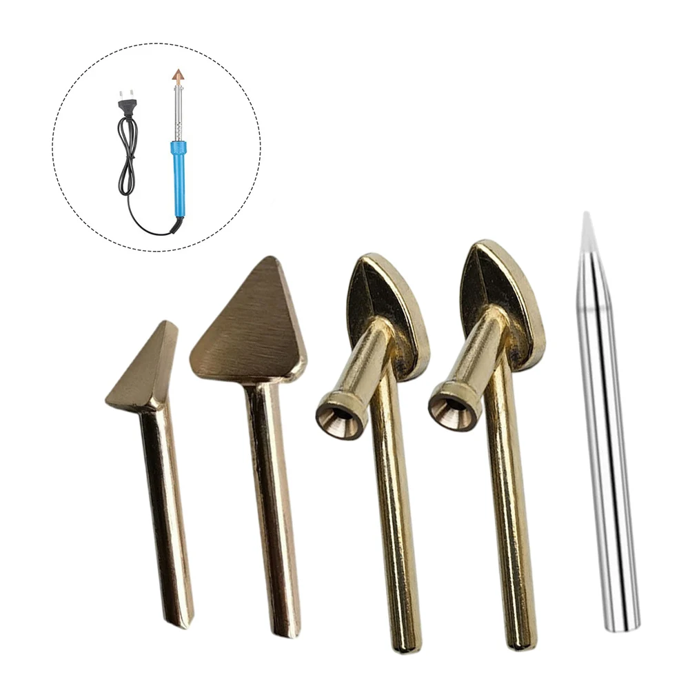 

Набор из 5 сменных наконечников для паяльника, пластиковые наконечники для сварки, треугольные медные головки, аксессуары для сварщика, простые в использовании