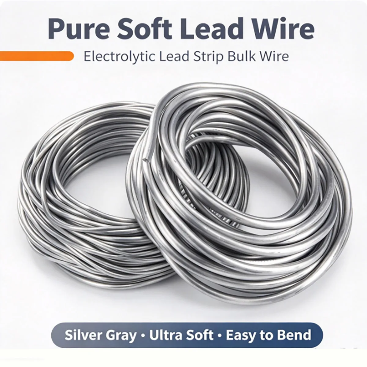 1Meter Pure Soft Lead Rod Electrolytic Lead Wire 4.5/4.8/5/5.5/5.8/6mm Super Flexible Lead Bar Bulk Supply