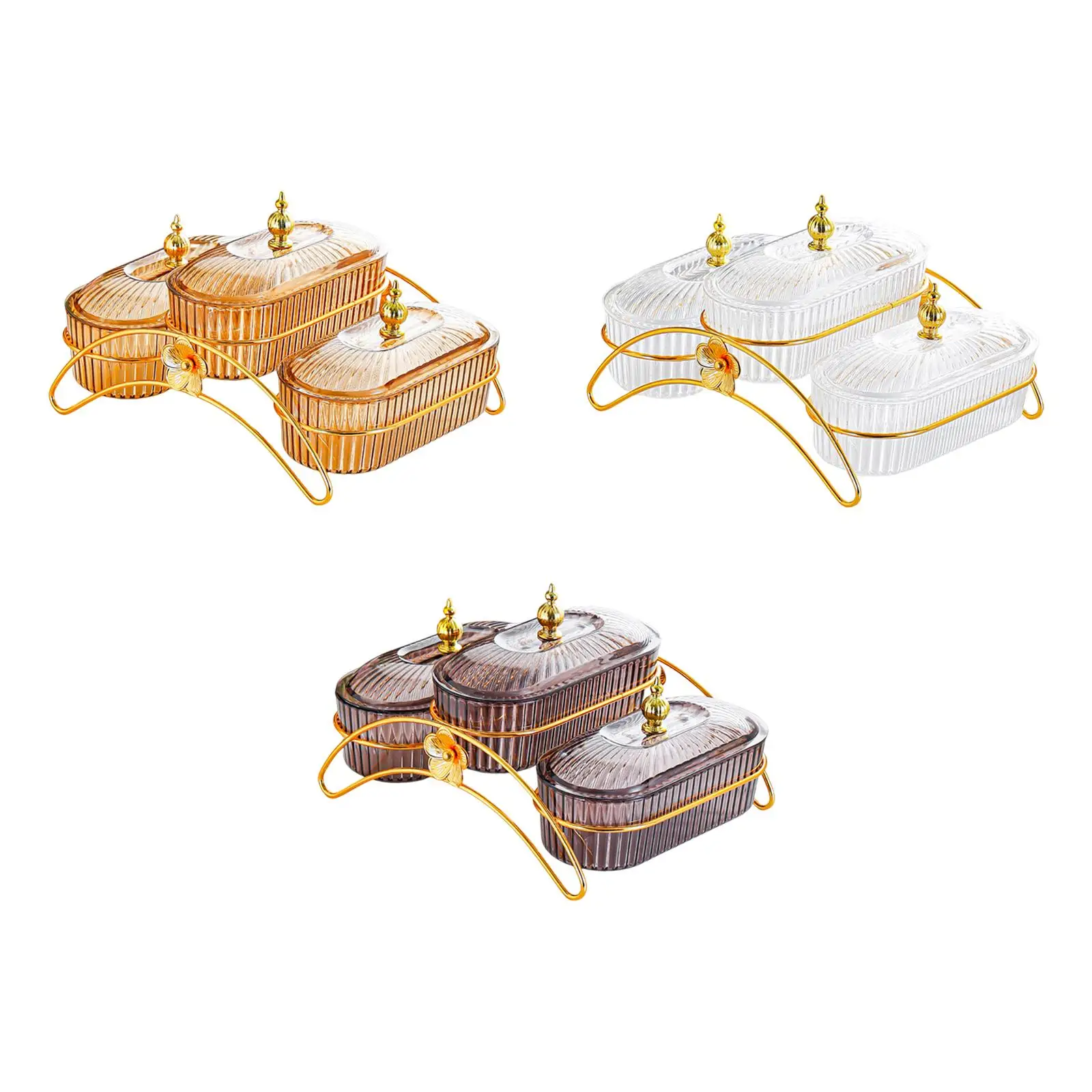 Plato de frutas secas, bandeja de almacenamiento de alimentos con tapa, frutero, plato de nueces, platos para aperitivos, galletas, graduación, banquete de boda