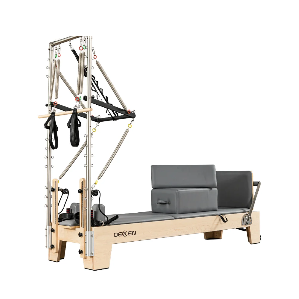 

Premium Quality Home Gym Half Tower Trapeze Wooden Pilates Reformer Maple Wood with Adjustable Features for Body Studio Use