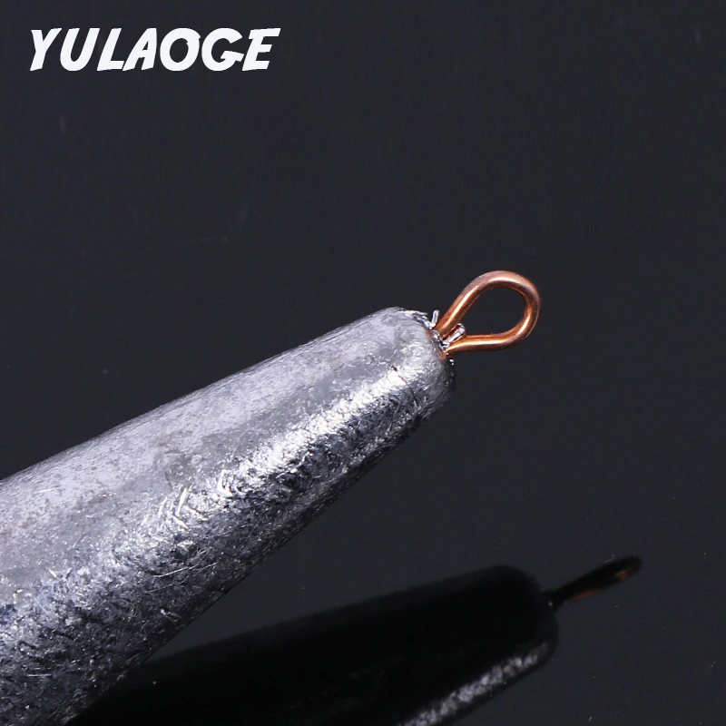 5PCS Leaded head Lead sinkers fishing water drop pendant Willow Leaf Ring Pendant Lead sinkers Sinkers for fishing