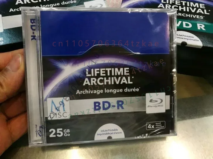 For Verbatim M-Disc BD-R 25GB Inkjet Printable Blank Blu-ray Disc Single Archival Millennial Recordable Disc